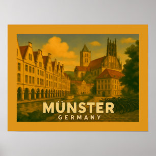 Poster Arte da Cidade de Münster Alemanha