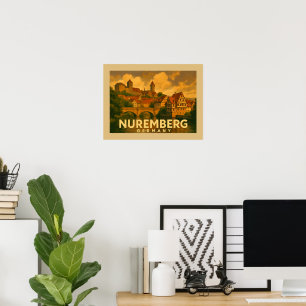 Poster Arte da Cidade de Nuremberga Alemanha
