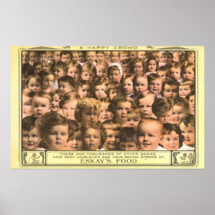 Pôster Arte da etiqueta do produto do vintage, o comida