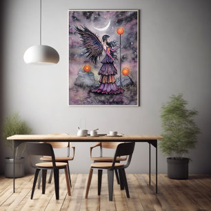 Poster Arte da Fada Noturna de Outono por Molly Harrison