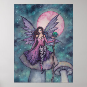 Poster Arte da Fada Noturna Violeta por Molly Harrison