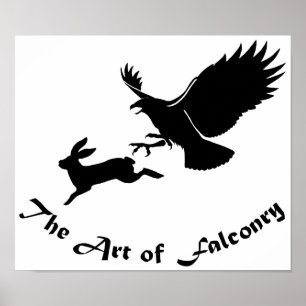 Pôster Arte da falcoaria - falcão vermelho da cauda