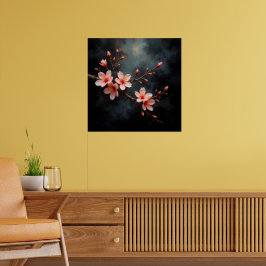 Poster Arte da Flor de Pêssego Vietnamita