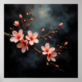 Poster Arte da Flor de Pêssego Vietnamita