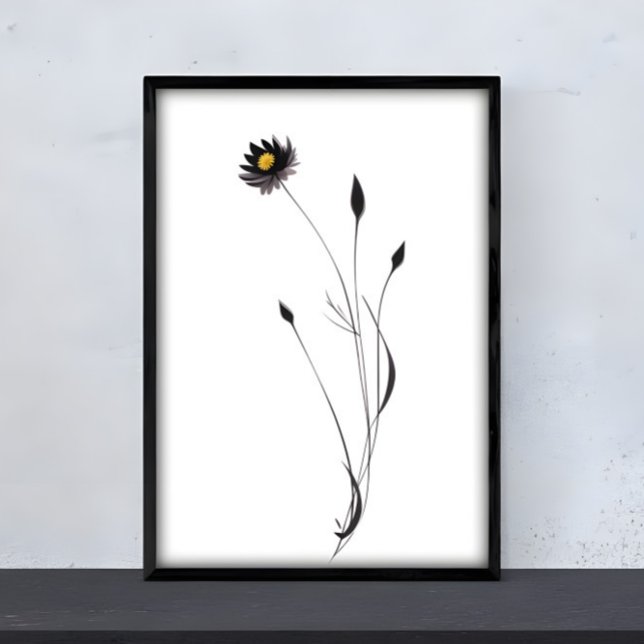 Poster Arte da Flor de Tinta - Captivação de Design Flora (Criador carregado)