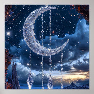 Poster Arte da lua congelada