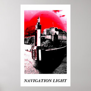 Poster Arte da luz de navegação