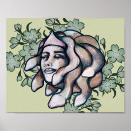 Poster Arte da Medusa Presunçosa arte suave de górgona co