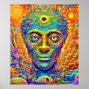 Poster Arte da Mente Psicodélica