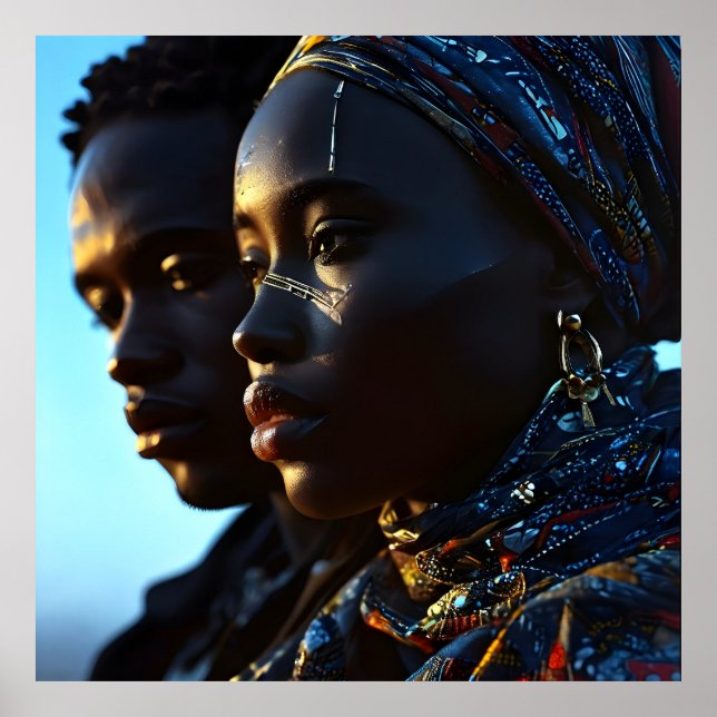 Poster Arte da moda africana (Frente)