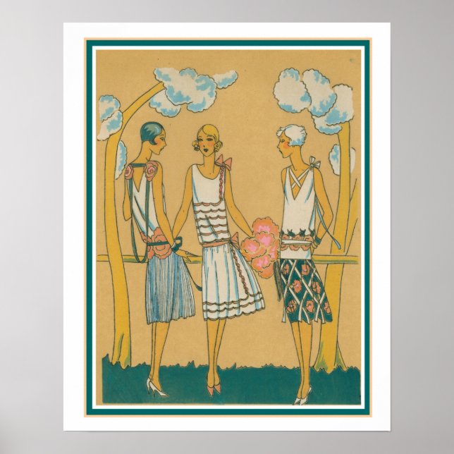 Poster Arte da Moda Deco de 1930 (Frente)