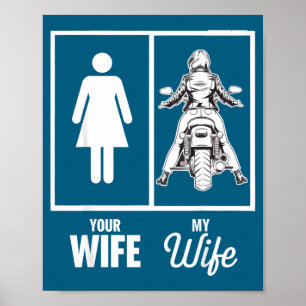 Poster Arte da motocicleta de sua esposa minha esposa