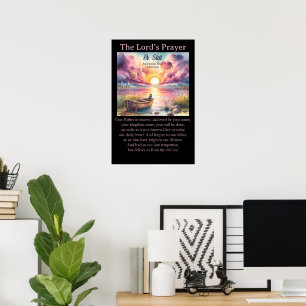 Poster Arte da Orla Serena da Oração do Senhor