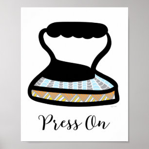 Pôster Arte da parede da lavandaria do ferro do vintage