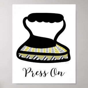 Pôster Arte da parede da lavandaria do ferro do vintage