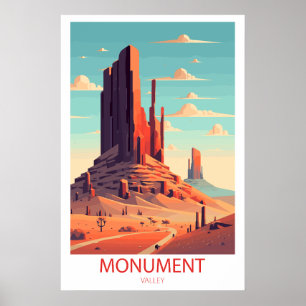 Poster Arte da Parede de Destino do Vale do Monumento Ret
