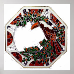 Poster Arte da parede de Toucan do Octagon da residencial