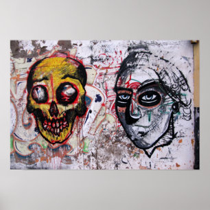 Poster Arte da rua do Scull do Las Palmas