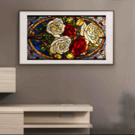 Poster Arte da televisão por quadros