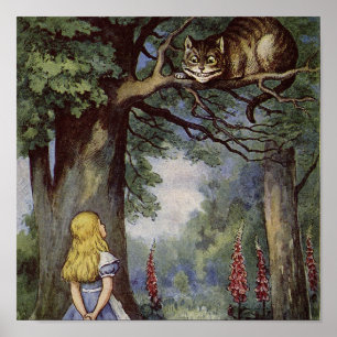 Poster Arte das canvas do gato de Cheshire