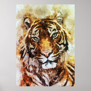 Poster Arte das canvas do tigre