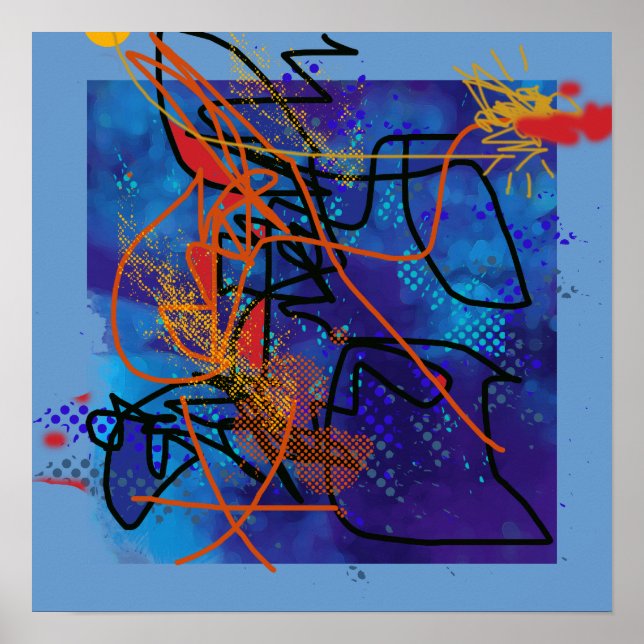 Poster arte de abstração de decoração (Frente)