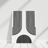 Arte de Abstrato branco e preto boêmico