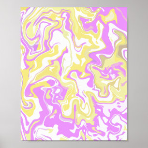 Poster Arte de abstrato com Cores de Pastel