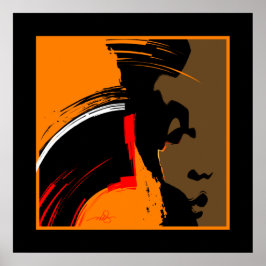 Poster Arte de Abstrato de Mulher Emergente