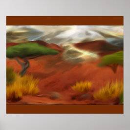 Poster Arte de Abstrato do Outback Dawn australiano