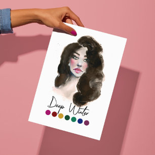 Poster Arte de Análise de Cores Sazonais do Tipo Inverno