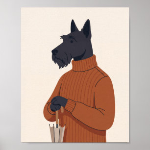 Poster Arte de Animal em Suéter Nº 9