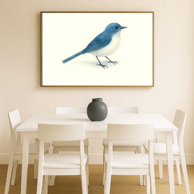 Poster Arte de Aquarela Azul (Criador carregado)