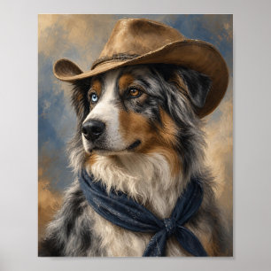 Poster Arte de Australian Shepherd para Parede — Chefe de
