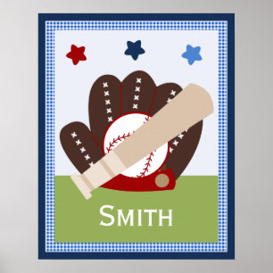 Pôster Arte de Bebê Personalizada Vesity Sports