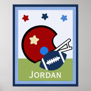 Poster Arte de Bebê Personalizada Vesity Sports