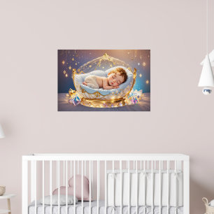 Poster Arte de berçário para menino recém-nascido príncip