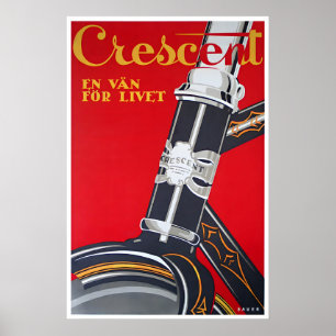 Poster Arte de Bicicleta Cartaz de Ciclismo Sueco Bicicle