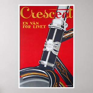 Poster Arte de Bicicleta Cartaz de Ciclismo Sueco Bicicle