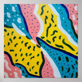 Poster Arte de Borboleta Abstrata