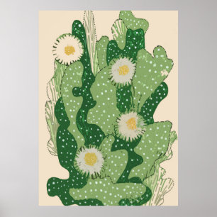 Poster Arte de Cactos Bloqueando