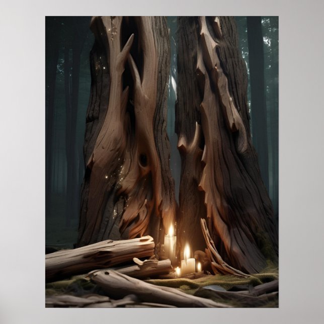 POSTER ARTE DE CARACTERÍSTICA DE CANDELAS LIGADAS À MADEI (Frente)