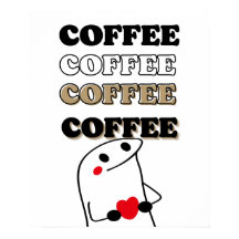 Arte De Caráter Desenhada Com Amor E Café