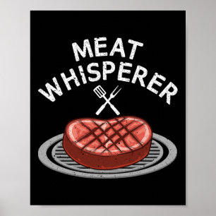 Poster Arte de Carne de Churrasco Engraçada para Homens M