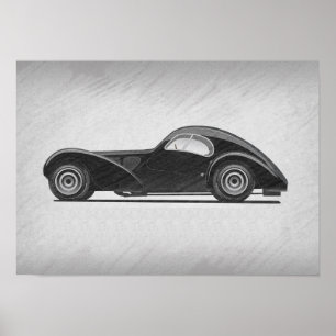 Poster Arte de Carro Retrô
