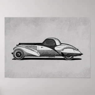 Poster Arte de Carro Retro
