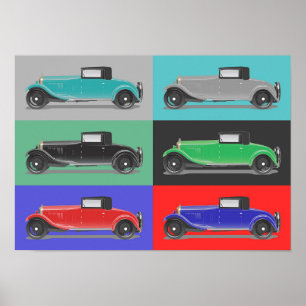 Poster Arte de Carro Retrô