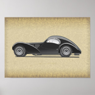 Poster Arte de Carro Retrô