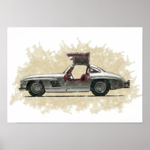 Poster Arte de Carro Retrô