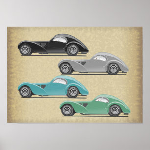 Poster Arte de Carro Retrô